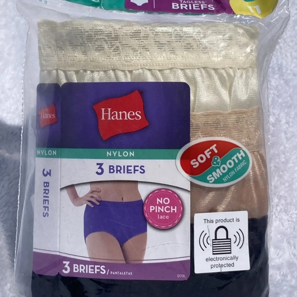 Hanes Intimates & Sleepwear Hanes 3 Pk Nylon Briefs Panties Sz 1